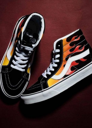 Високі оригінальні круті кеди vans sk8-hi reissue flame артикул :  vn0a2xsbphn1 (vx235) black замша — ціна 4534 грн у каталозі Кеди ✓ Купити  чоловічі речі за доступною ціною на Шафі | Україна #68289241