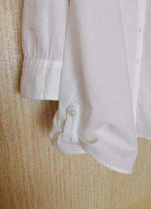 Белая хлопковая летняя рубашка платье от бренда  h&m8 фото