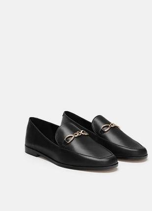 Кожаные лоферы zara🥰🔥