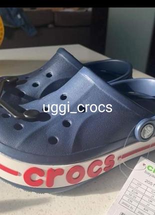 Crocs kids bayaband navy крокс сабо дитячі баябенд темно сині 24-34 рр