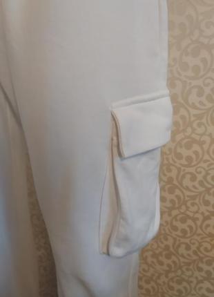 Белые спортивные брюки ,карго zara4 фото