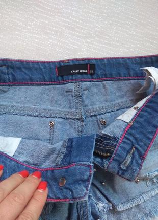 Джинсові шорти tally weijl,короткі шортики з дірками,джинсові шорти3 фото
