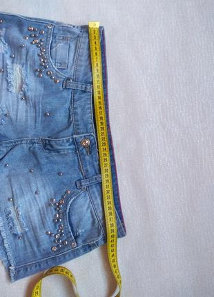 Джинсові шорти tally weijl,короткі шортики з дірками,джинсові шорти5 фото