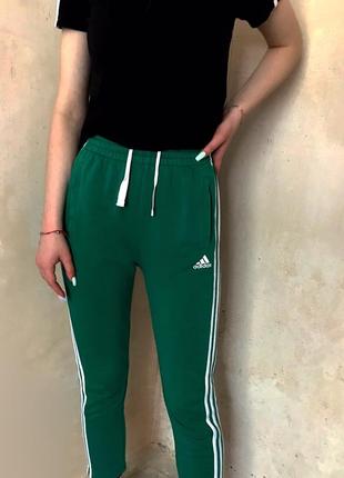 Женские штаны adidas зеленые