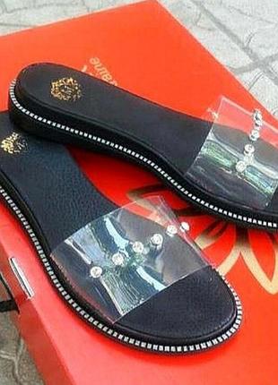 Классные красивые шлепанцы босоножки силиконовые шлепки туфли черевики кожаные прозрачные виниловые стразами блестящие
