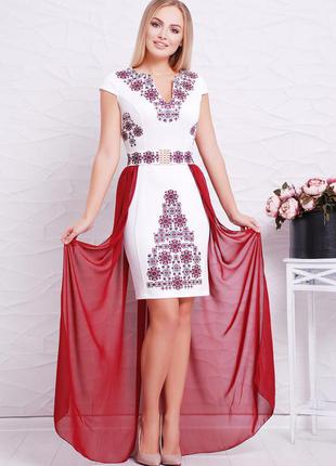 Бордо орнамент платье аркадия