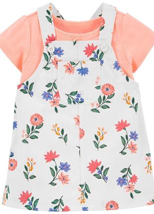 Комплект-двойка для девочки летний  сарафана и боди carter's (сша)