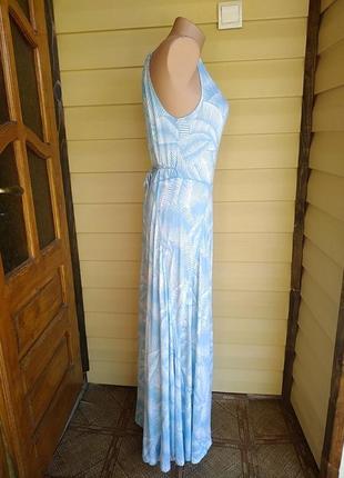 Длинное платье,gap, бело -голубого цвета,в идеальном состоянии,оригинальный дизайн.4 фото