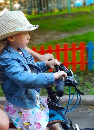Шляпка соломенная с помпонами на девочку 2-5 лет primark