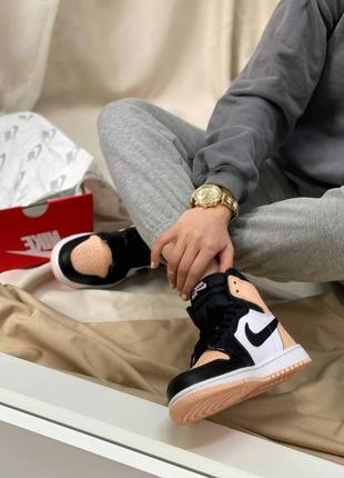 ⚪️ nike air jordan retro high peach/black/white ⚪️ кроссовки найк аир джордан наложенный платёж купи3 фото