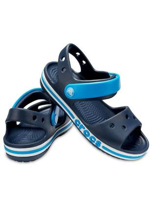 Оригинал crocs удобнейшие сандали босоножки синие crocs bayaband sandal kid's кроксы7 фото