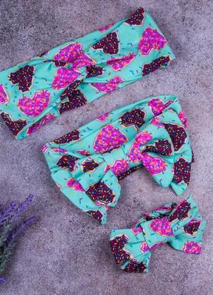 Пов'язка для волосся, набір пов'язок для волосся family look