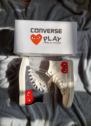 Крутые высокие кеды comme des gargons1 фото