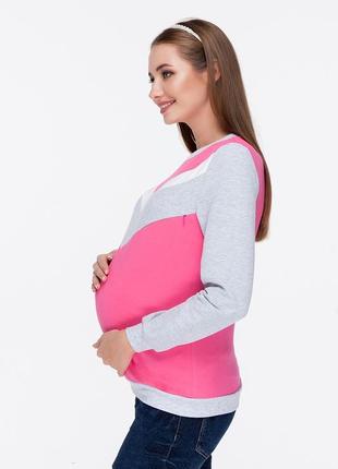 Світшот для вагітних і годуючих бавовна кофта кофточка2 фото