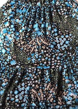 Воздушное шифоновое ярусное платье миди 💜2 фото