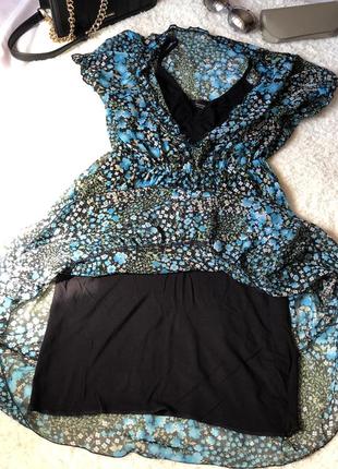 Воздушное шифоновое ярусное платье миди 💜4 фото