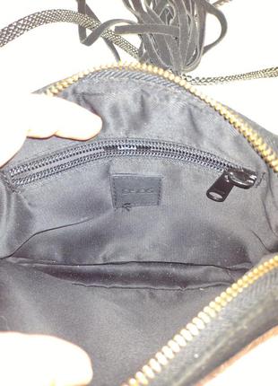 Замшевая сумочка asos с бахрамой 21х15см3 фото