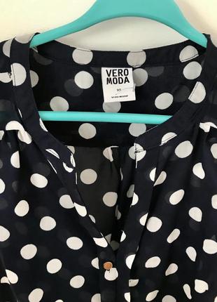 Шифонова фірмова блуза на короткий рукав від vero moda2 фото