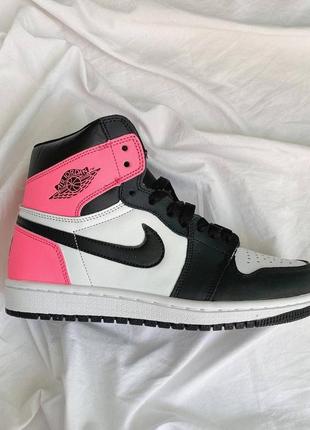 Retro 1 pink/black nike air jordan кроссовки найк джорданы наложенный платёж купить3 фото