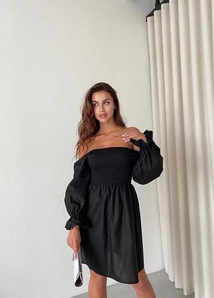 Стильное платье из льна