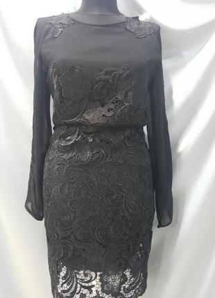 Чорне ажурне плаття р-р s , нове