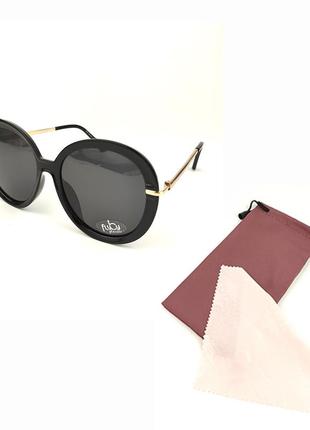 Женские солнцезащитные очки flyby «emma» в черном цвете с линзой серый градиент3 фото