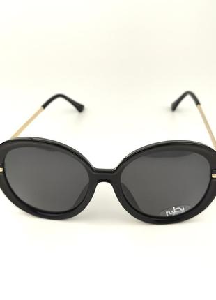 Женские солнцезащитные очки flyby «emma» в черном цвете с линзой серый градиент5 фото