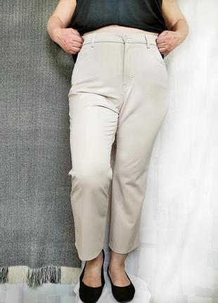 Стрейчевые брюки с высокой посадкой1 фото