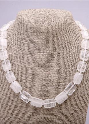Бусы из натурального камня горный хрусталь