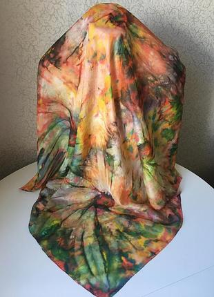 Новый большой шелковый платок 88*90