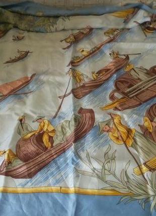 Винтажный шелковый платок