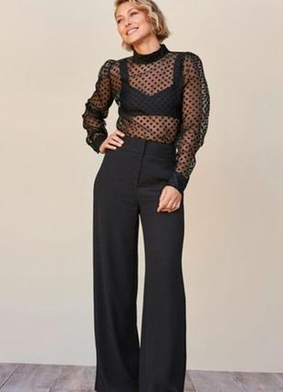 Черный  прозрачный топ в горошек emma willis next p.8