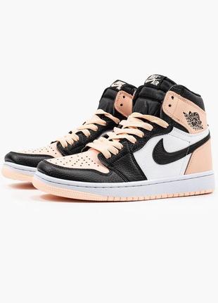 Женские кроссовки nike air jordan 1 retro patent pink 36-37-38-39-40-41