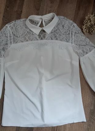 Нарядная блузка с обьемными рукавами1 фото