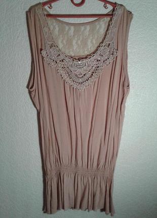 Майка туніка пудрова
