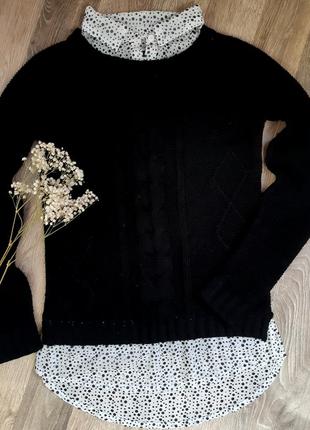 Светр з підшитий сорочкою