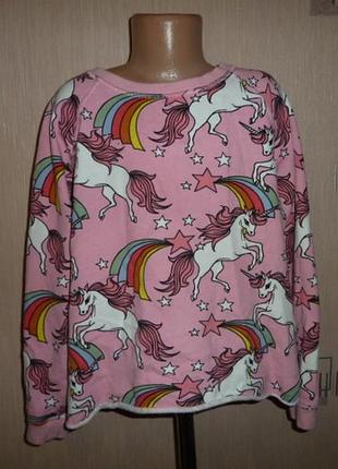 Next кофта, свитшот некст на 11 лет рост 146 см с единорогами