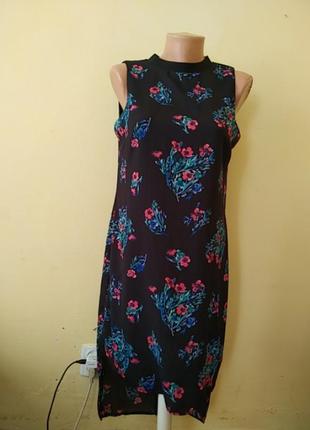 Суконка туніка в квіти з підкладкою