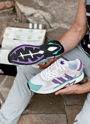 Прекрасные женские кроссовки унисекс adidas tresc run white violet stockx цветные 36-45 р4 фото