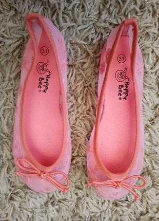 Летние балетки туфли на девочку 31 размер