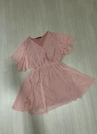 Плаття нарядне рожевого кольору1 фото