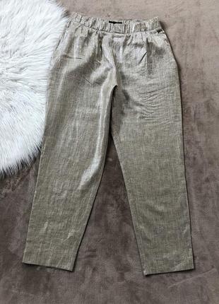 Жіночі шикарні стильні лляні штани штани zara