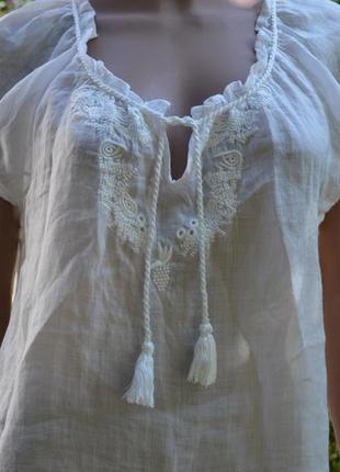 Самая тонкая белая батистовая блузка - рубашка. jensen 42/xl/50