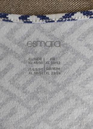 Бело-синяя натуральная футболка от esmara4 фото
