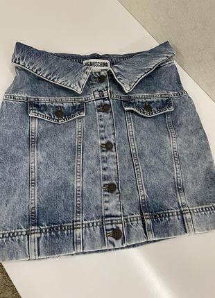 Крутой джинсовый костюм moschino от hm лимитированная коллекция, размер с5 фото