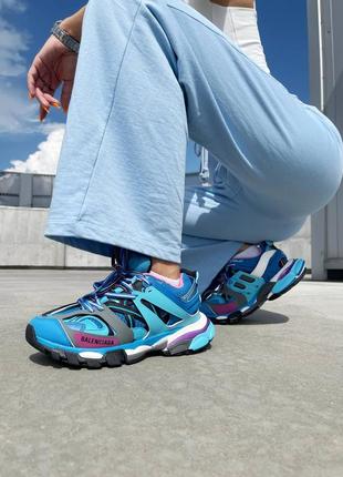 Track 3.0 aquamarine женские голубые кроссовки / жіночі блакитні кросівки5 фото