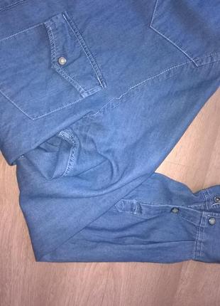 Шикарная джинсовая рубашка 46-50р.5 фото