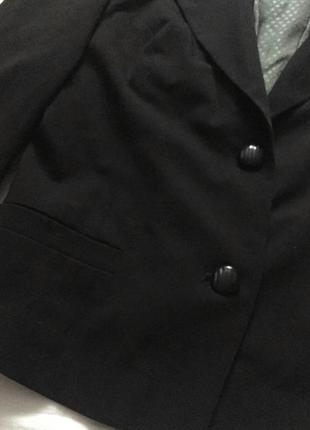 Черный классический костюмный пиджак3 фото