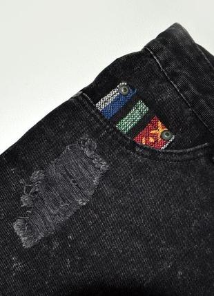 Стильные черные джинсовые шорты 2