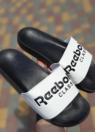 Шльопанці чоловічі чорні з білим / шльопанці чоловічі чорні з білим smb